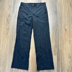 Athleta Womens Wide Leg Pants Size 8 Black Ponte Mid Rise Style Stretch Office